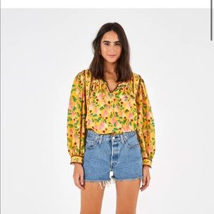 FARM Rio mini Cashew Blouse NWT